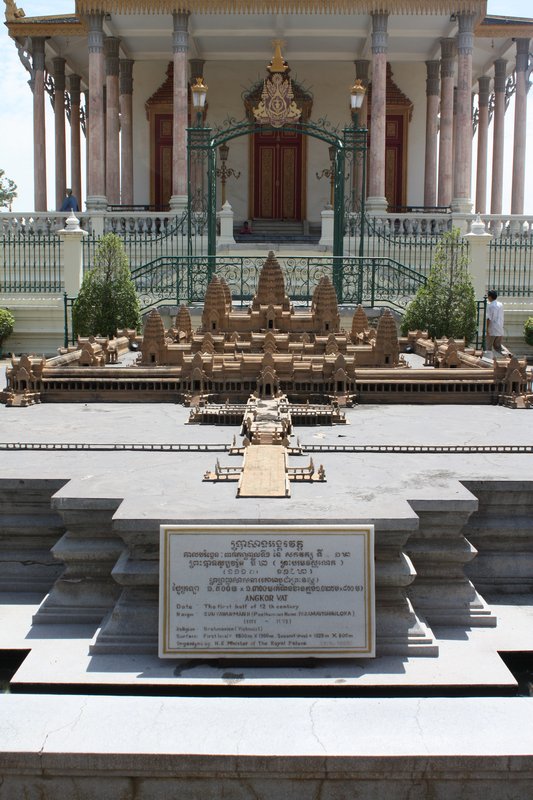 Layout of Ankor Wat Displayed at the Royal Palace