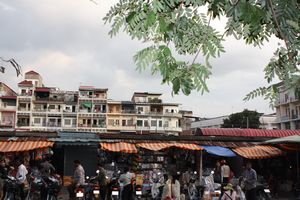 Market and Homes in the Streets of Phnom Penh