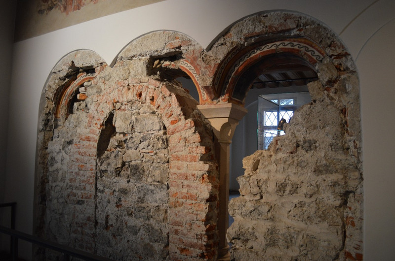 Recently discovered archway in the castle