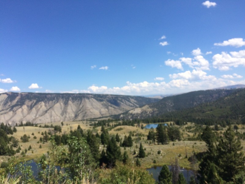 Yellowstone from the top of mountain