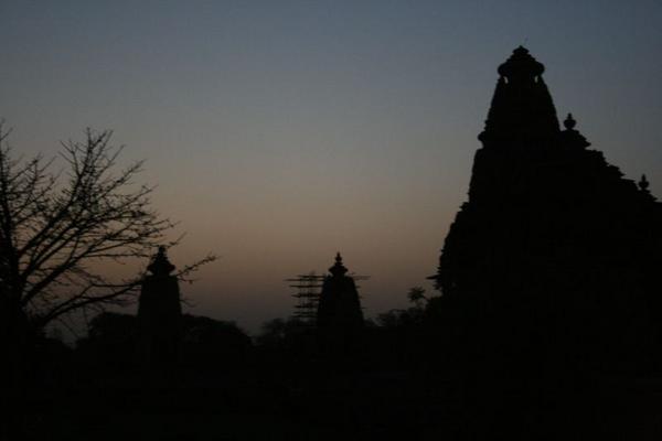 Temples at sunset