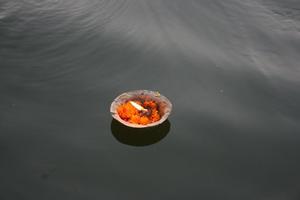 Candle Floating on the Ganga