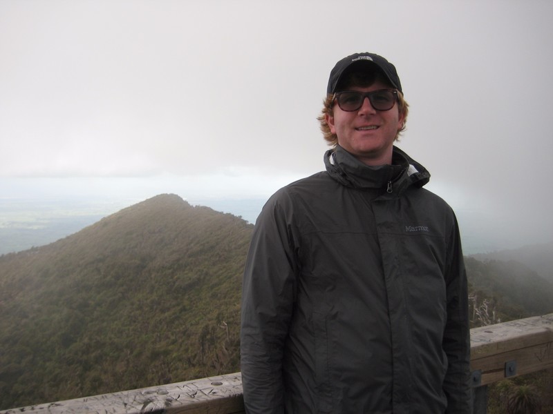 Paul at top of tower of Pirongia Summit