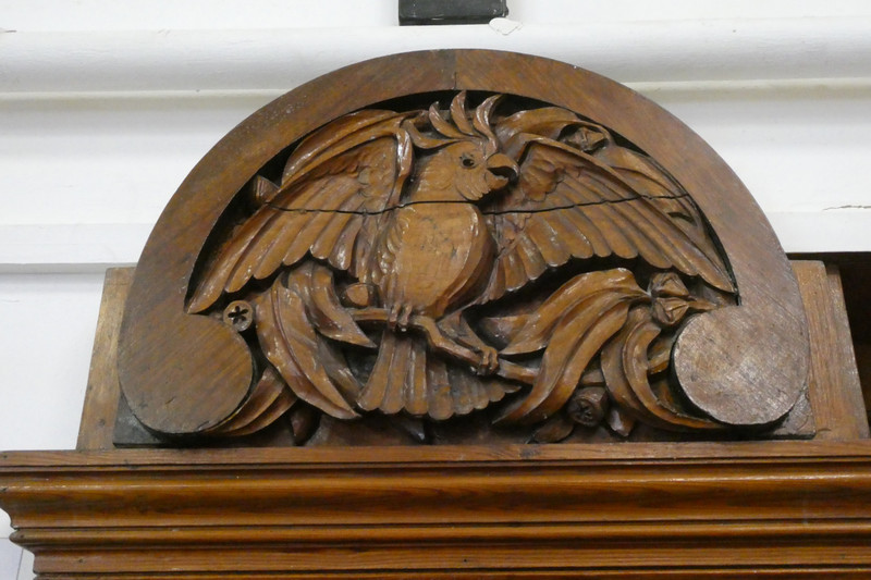 Example of Woodwork in school hall at the Victoria School