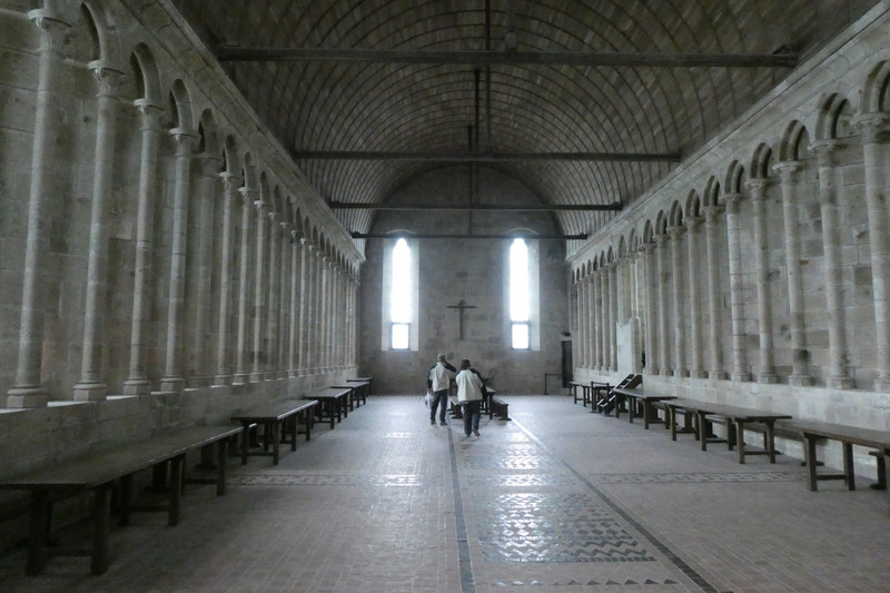 The Refectory at the Abbey of Mont St Michel