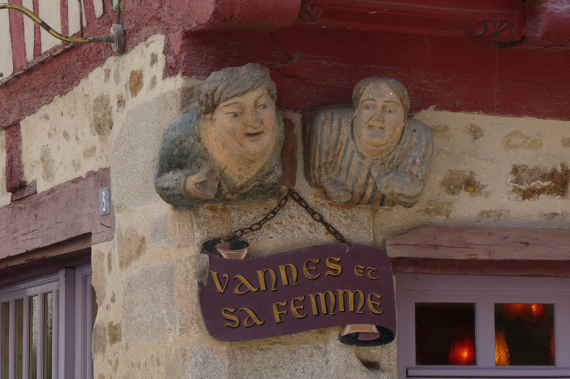 Decorative Figures on a Medieval Building, Vannes