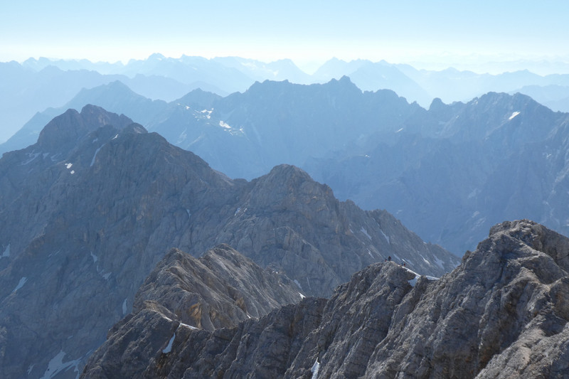 Mountain Climbers on the Ridgetop - Zugspitze