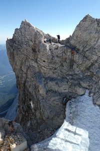 The Way to Climb to Zugspitze Summit