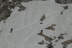 Climbers on the Snow