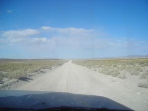 the road to the salt flats