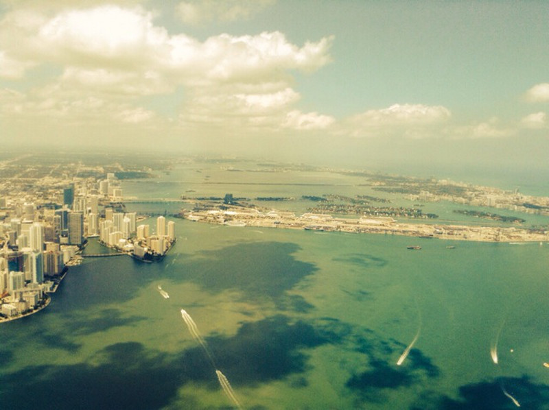 Port of Miami from our plane