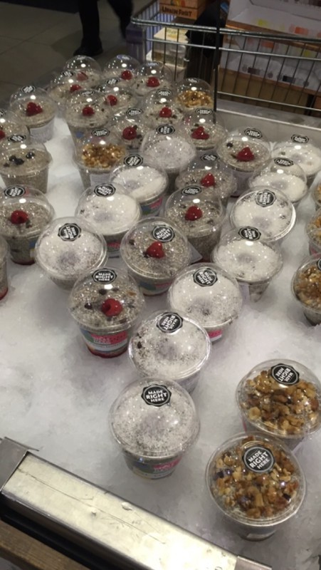 Chia cups on ice