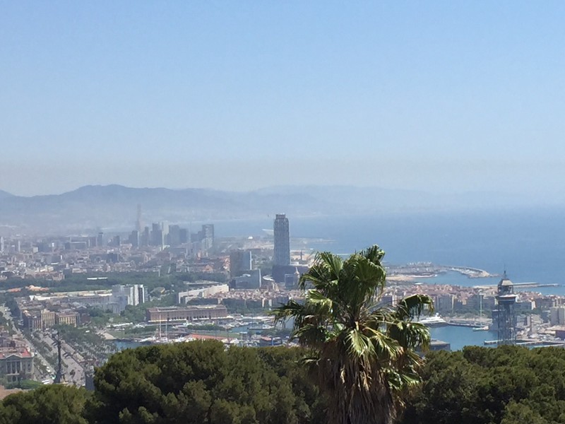 View from mt Montjuic Barcelona