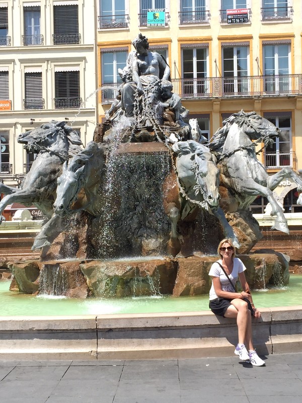 Fountain in museum square Lyon
