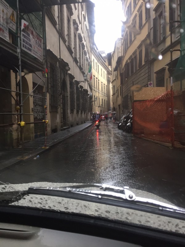 Wet roads in Florence