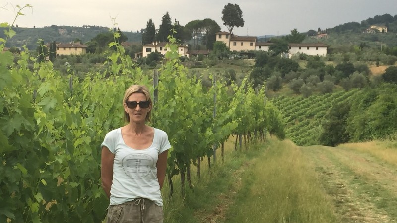 In a Tuscany vineyard