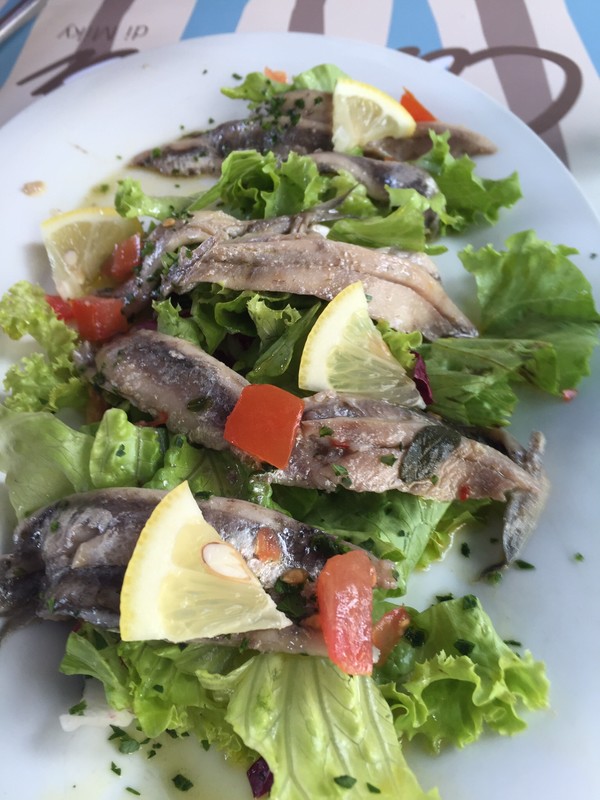 Fresh anchovies at Monterosso