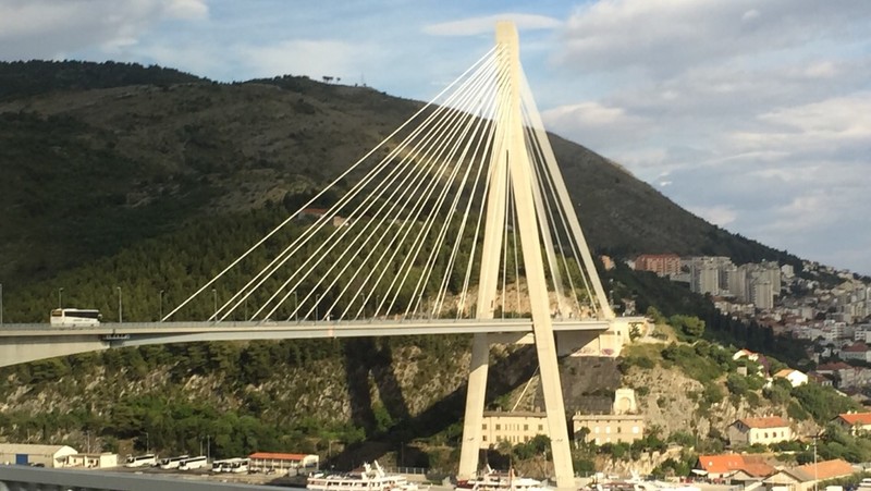 The main bridge entering new Dubrovnik