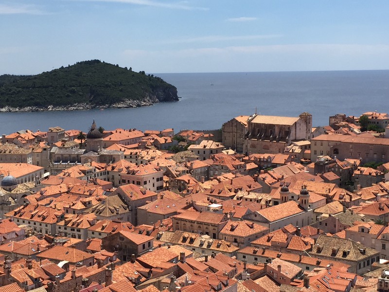 The terracotta roofs of the old town