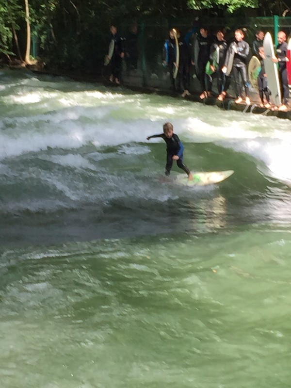 Man made surf in the river