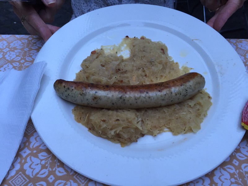 Bratwurst and Sauerkraut