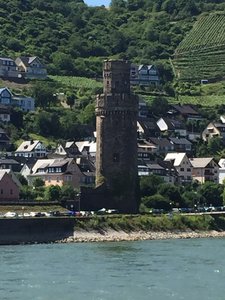 Old tower Rhine river