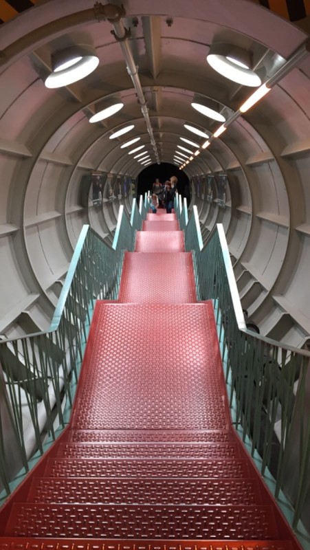 Stairs in the  connecting tubes