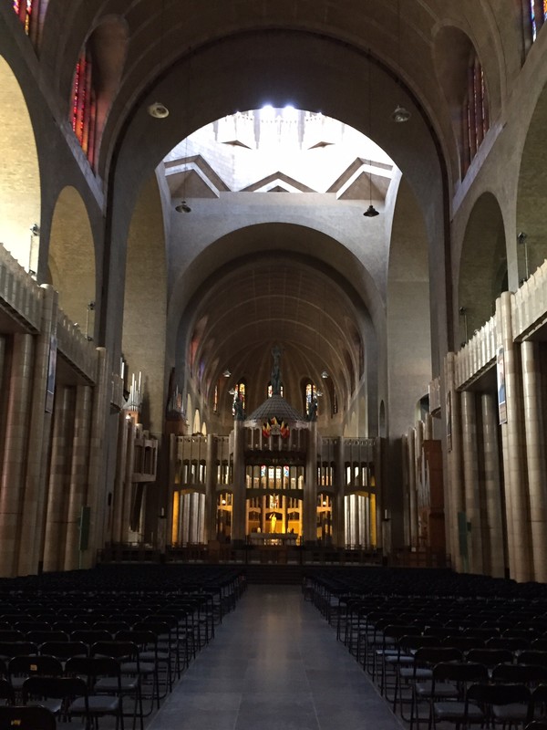 Inside the church of Sacred Hearts Brussels