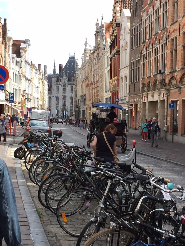 The streetscape of Bruges