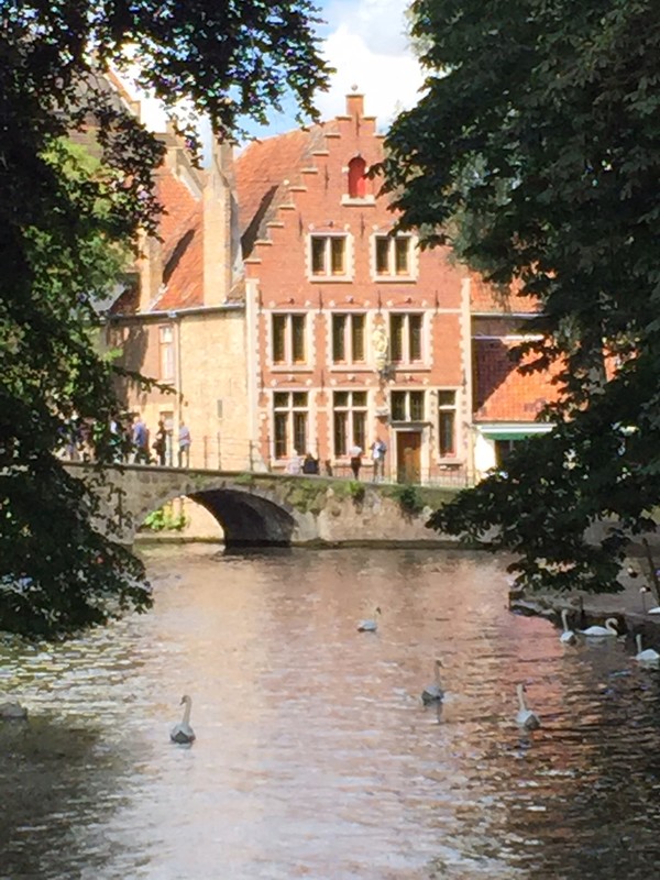 House on the lake Bruges