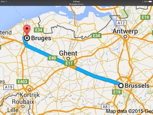 Short train trip from Brussels