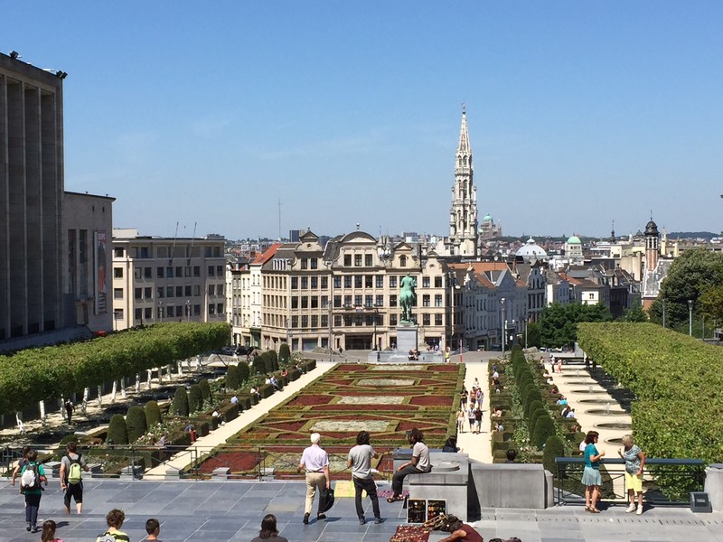 Looking down to grand Place Belgium