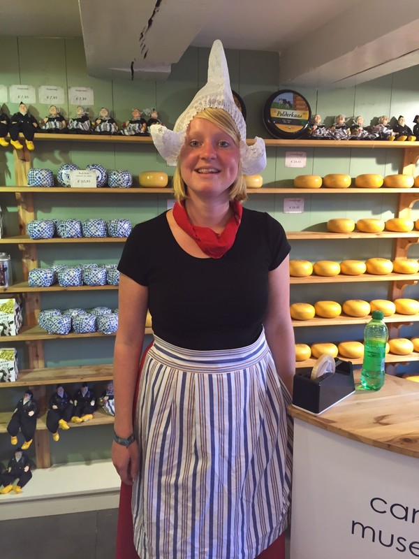 Shop assistant in the cheese shop