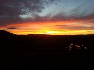 Sunset over Rhigos Mountain