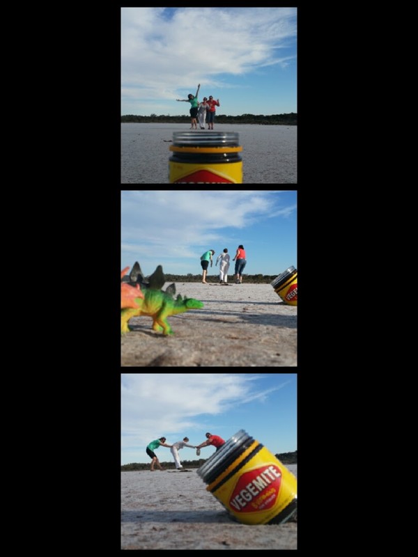 Silly Photography on the dried out Salt Lake!