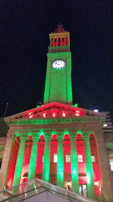 City Hall all Lit up for Christmas 