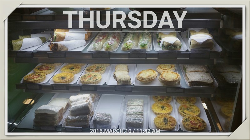 My daily offerings, quiche, various sandwiches and beef pies. 