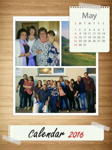  My May calendar from my family. It was this time last year I bid farewell at my leaving doo!