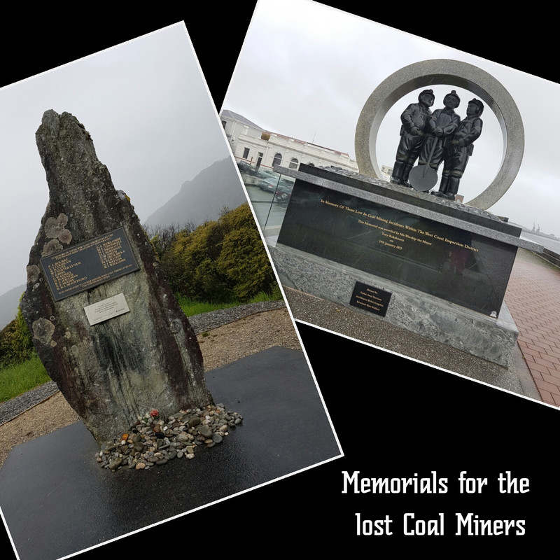 West Coast memorials located along Coast Road and Greymouth. 