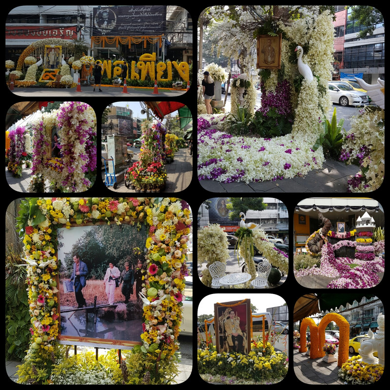 Floral Tributes for the late King, Bangkok