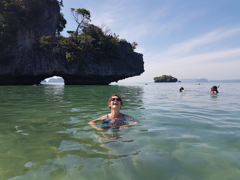 Enjoying the warm water around the Hong Islands
