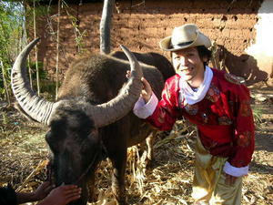 Costume guy with Buffalo