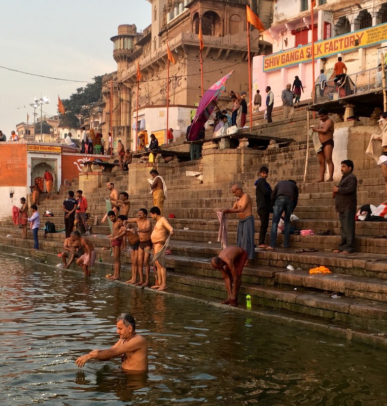 Bathing on the Ganga River