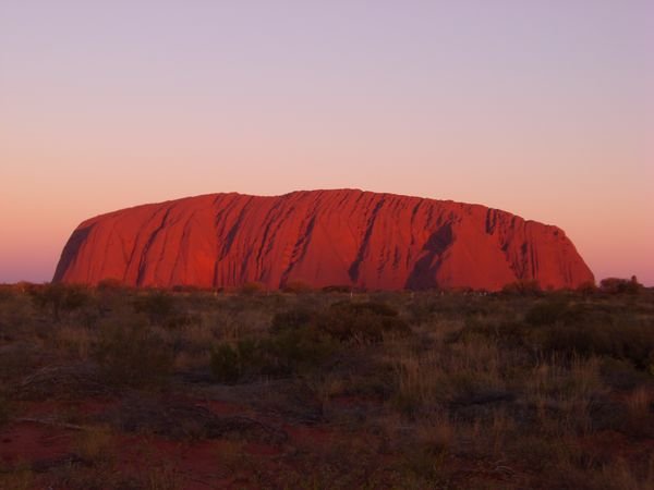 Und hier Uluru beim Sunset