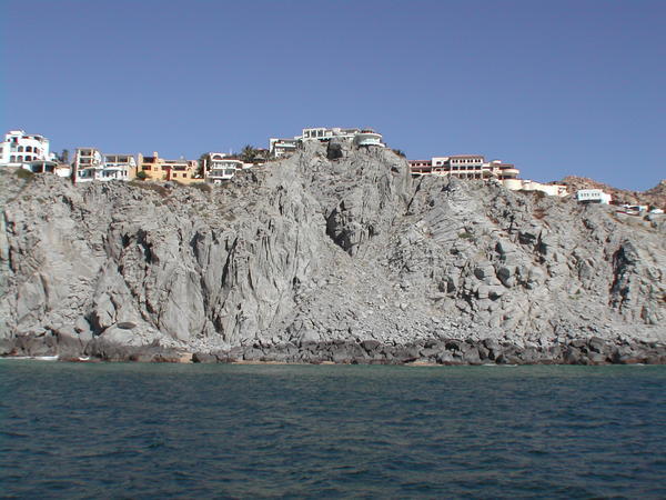 Mansions perched on the cliffs