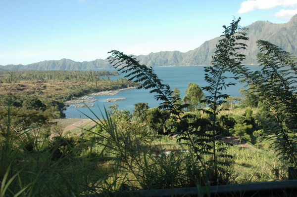 Higher view of Lake Batur