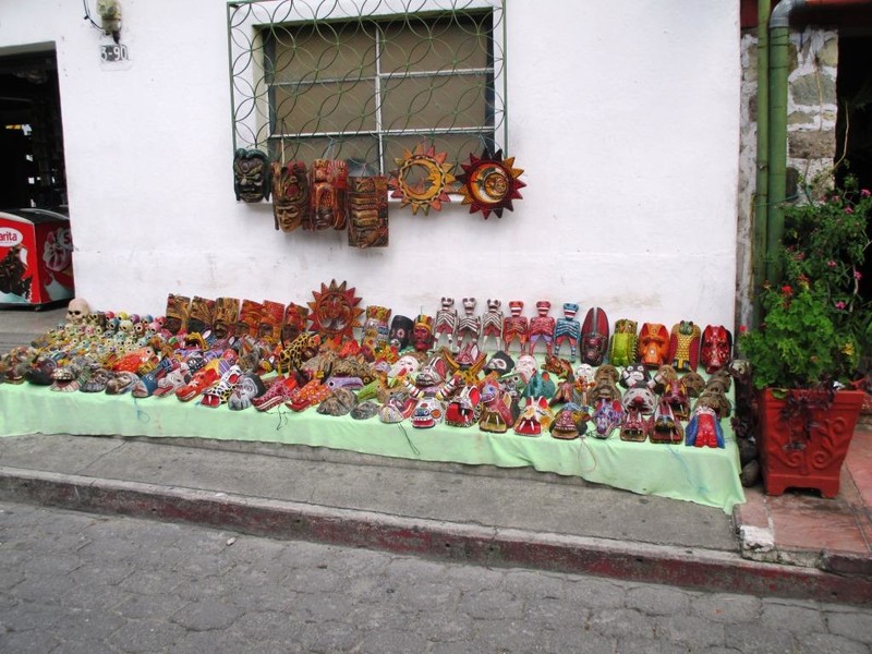 Mask shop in Panajachel