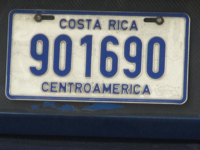 Costa RIca license plate