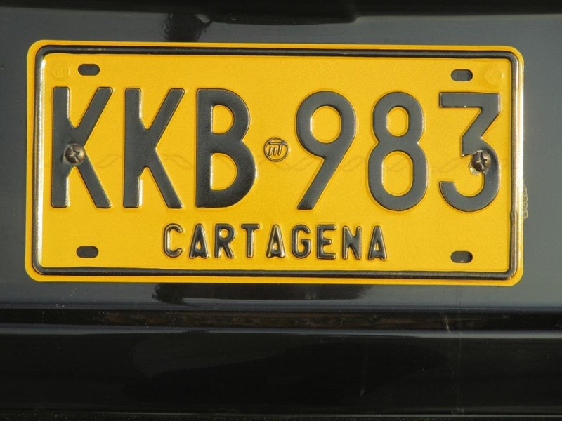 Cartagena license plate