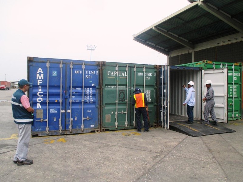 The container lock unsealing inspection